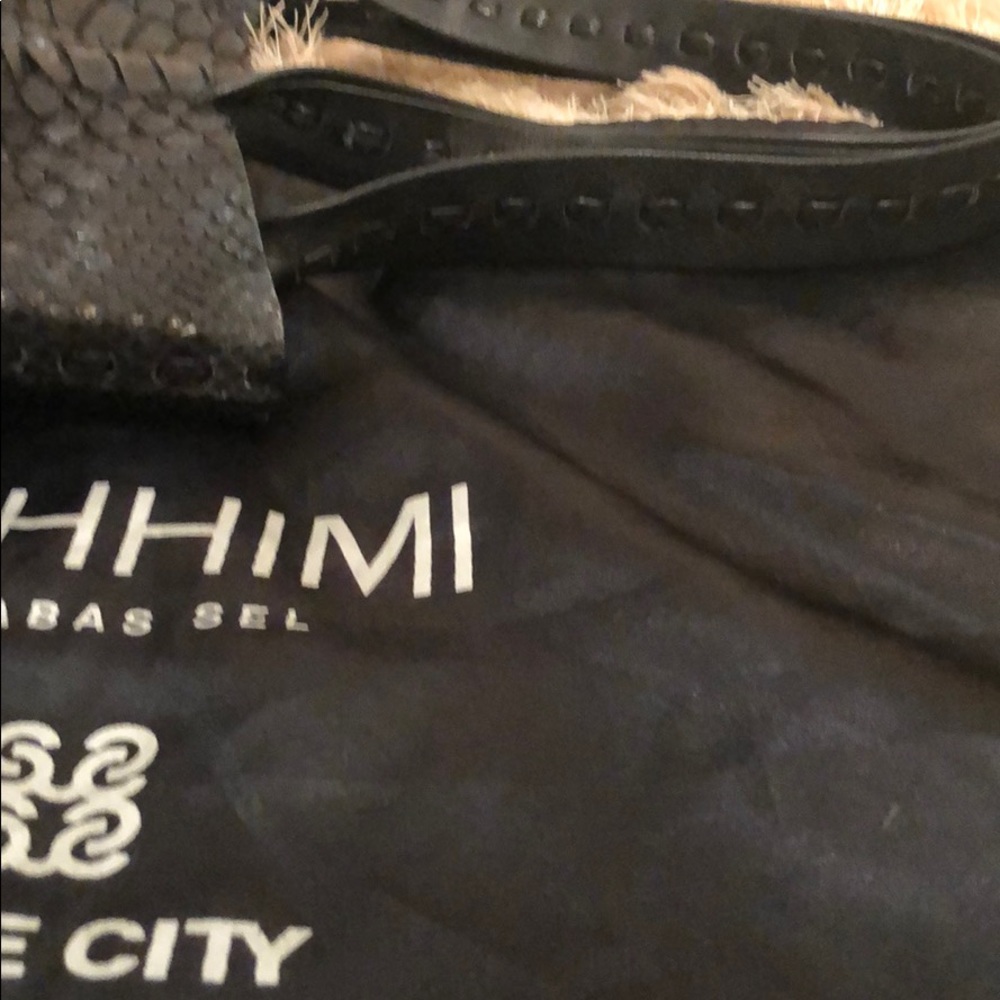 Cashimi black python hobo bag - Picture 3 of 7